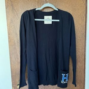 hollister navy long cardigan